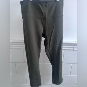Lululemon Cropped Leggings Army Green Size 8